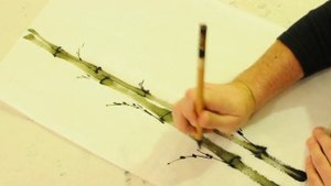 Китайская живопись Гохуа  Виталий Близнецов  Бамбук 1