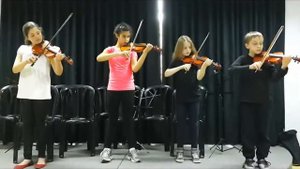 Открытый урок музыки в школе - скрипка