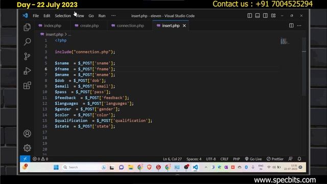 Live Class of PHP CRUD Operations and Form Validation: Building Web Applications | Tutorial - 10