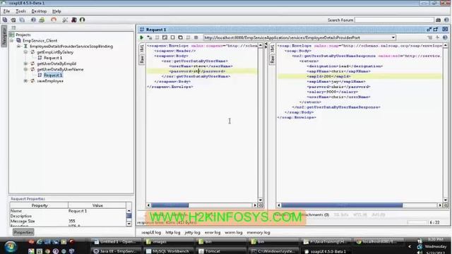 Java Training online J2EE | Day 2 Web Services | WSDL | online  Soap Header Handling by H2K infosys