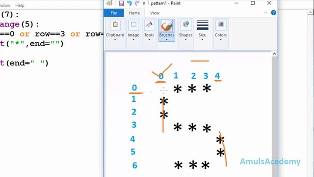 Python Pattern Programs - Printing Stars in S Shape
