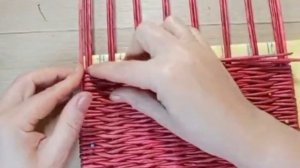 МК. Откидная крышка из бумажной лозы для малиновое шкатулки.