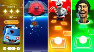 Tayo The Little Bus vs Bus Eater vs Cursed Thomas Train EXE vs Skibidi Toilet | Tiles Hop EDM Rush