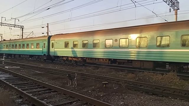 Маневровый тепловоз-СКД6Е-2043 пассажирский поезд сообщением Костанай Алматы-1 Хроника-КТЖ.
