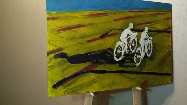 пишем акрилом на двп. этап2 первая прописка