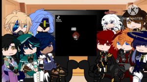 ||• genshin characters react to Diluc! 🫶🏻 •|| gacha club& genshin impact|| short||