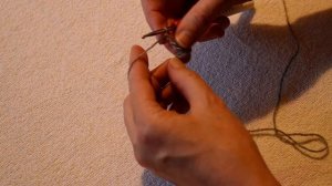 #5 вязание крючком. три столбика с накидом, провязанные в одну петлю.