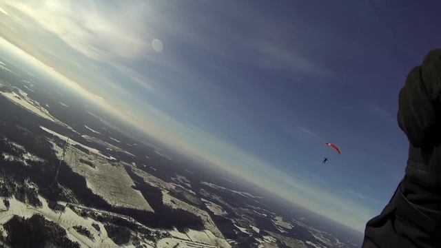 Parachute jump over the church of St. Andrew on Vuoksa|Прыжок над храмом Андрея Первозванного Вуок смотреть онлайн