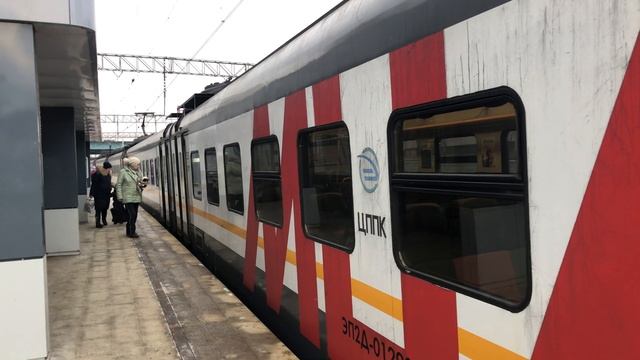 ЭП2Д-0138 и ЭП2Д-0129 ЦППК МЦД Перекраска Наше Подмосковье На станции Андроновка смотреть онлайн