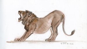 Простое рисование льва. A simple drawing of a lion