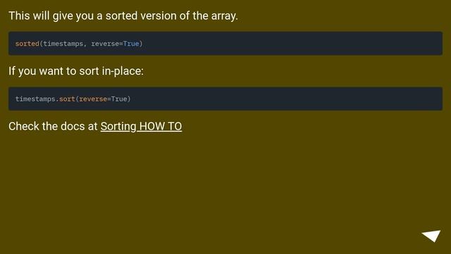 Python list sort in descending order