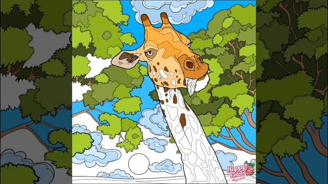 Happy Color | Paint By Number | Color By Number | Animal | Giraffe Coloring 4 - Zürafa Boyama 4 смотреть онлайн