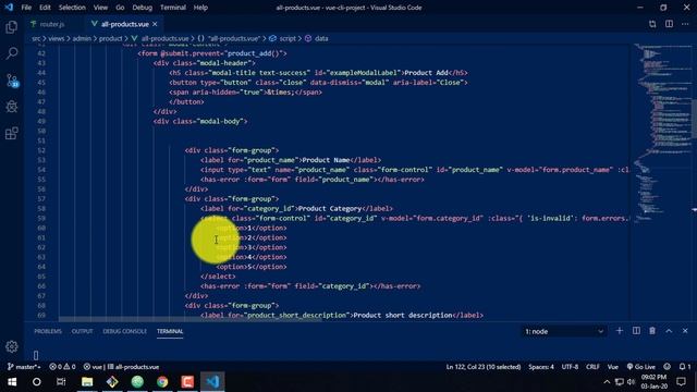 laravel  vue js restfull api Ecommerce Bangla | Category show in product save form Part-32