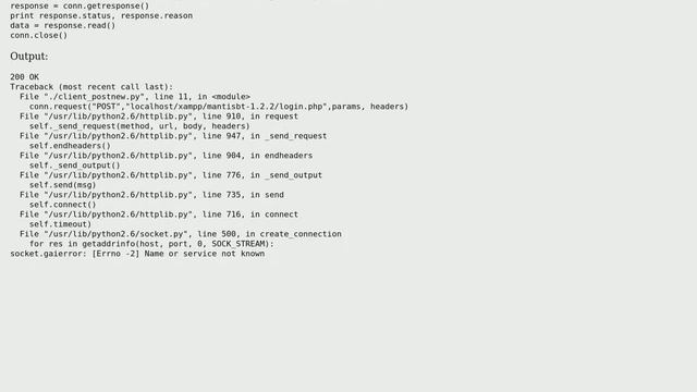 Ubuntu: Why am I getting socket.gaierror with httplib? смотреть онлайн