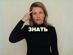 ЖЕСТОВЫЙ ЯЗЫК. СЛОВАРЬ. Знать