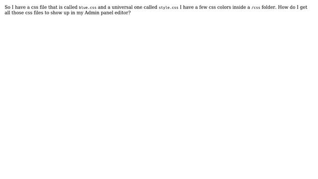 Wordpress: Get Stylesheet To Showup in WP Admin Panel Editor смотреть онлайн