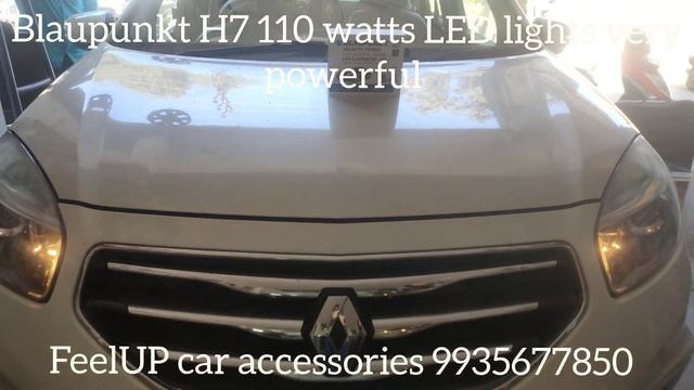 Blaupunkt H7 LED lights 110 watts headlight upgrade in Renault Koleos premium car смотреть онлайн