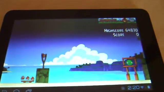 Angry Birds playing on the Pulso Tablet смотреть онлайн