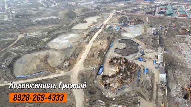 Новый район в Грозном, этап строительства в Дубайских домах