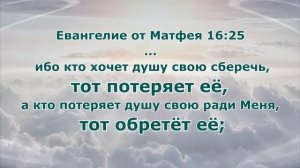 Не ублажайте душу свою, она плотского потребует от вас. Потеряв её, ради Христа, приобретёте Душу!