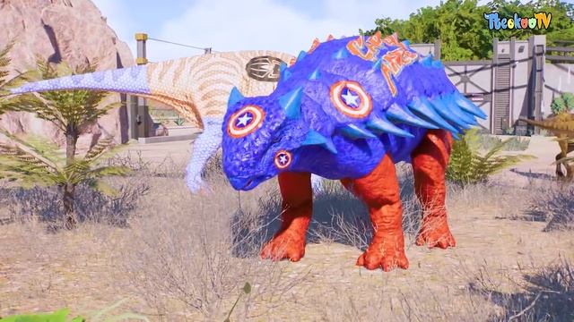 (? Jurassic World Evolution 2)Firestorm Mosasaurus,Captain Ankylo,Iron Fist T-Rex Dinosaurs Fight смотреть онлайн