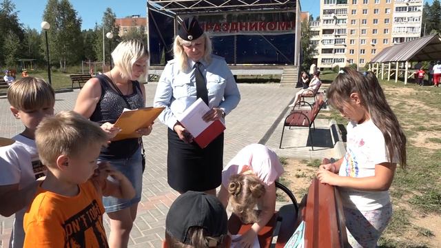 Акция «Зарядка со стражем порядка» в п. Чистые боры
