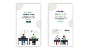After Effects | оффлайн школьная анимация *шаблон истории, вк, тикток, тикток
