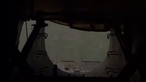 Сброс воды с ИЛ-76 МЧС России на тушении лесных пожаров