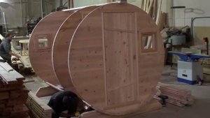 Разборка конструктора бани-бочки. Кедрпром.