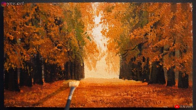 Acrylic Landscape Painting - Autumn / Satisfying Art / Живопись акрилом. Уроки рисования. Искусств смотреть онлайн