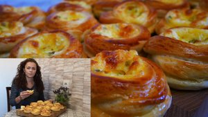 Ватрушки с творогом, яйцом и зеленым луком. Выпечка с творогом. Тесто как пух. Булочки с творогом
