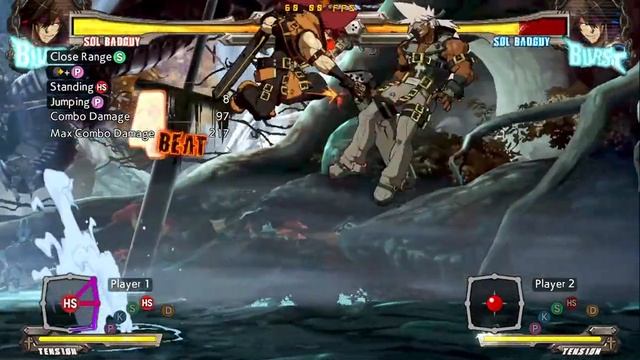 Guilty Gear Xrd REV2 - Sol BnB Combo - 6P 5H IAD conversion [beginner] смотреть онлайн