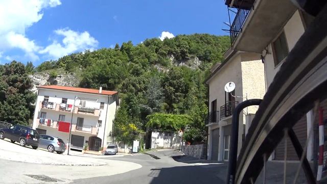 Cycling through Castelluccio Inferiore, Basilicata, Italy смотреть онлайн