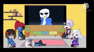 Реакция Андертейл персонажей на ВидЕо : Санс против джевила