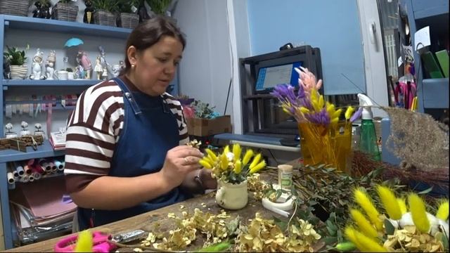 Делаем композиции из сухоцветов