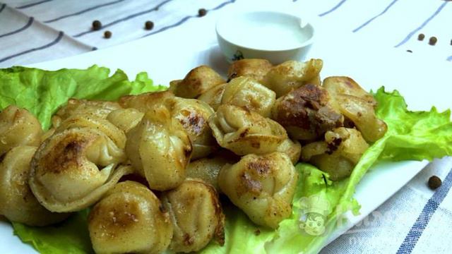 Жареные пельмени на молоке