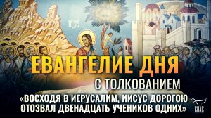 «ВОСХОДЯ В ИЕРУСАЛИМ, ИИСУС ДОРОГОЮ ОТОЗВАЛ ДВЕНАДЦАТЬ УЧЕНИКОВ ОДНИХ» / ЕВАНГЕЛИЕ ДНЯ