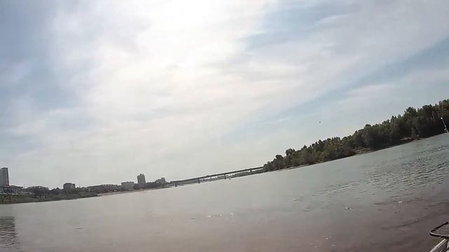 Обзор рыбных мест 12 08 2019г №27 р Иртыш г Омск Рыбалка спининнгом, тролиннг в устье р  Омь смотреть онлайн