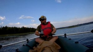 Надувной рыболовный каяк Фишмастер под распашными вёслами #каяк #рыбалка #планетавода