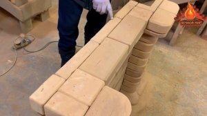 Очень компактный кирпичный портал для банной печи