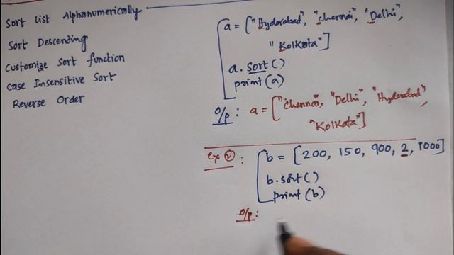 28a. Python || List || Sort - Part 1