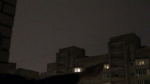 Гроза поздней осенью в Воронеже.