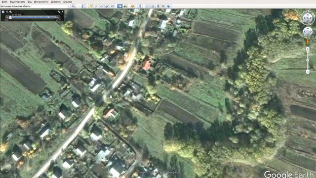 Google Earth Pro - образование канавы в село Бестужево в 2012 году. смотреть онлайн