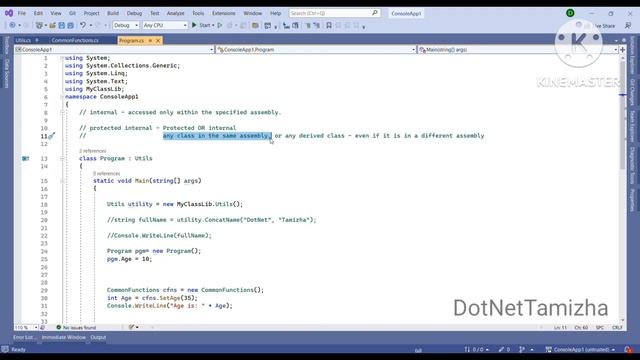 Protected Internal in C# | Tamil | DotNetTamizha смотреть онлайн