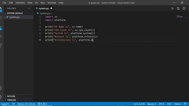 KNOW YOUR SYSTEM DETAILS VIA PYTHON смотреть онлайн