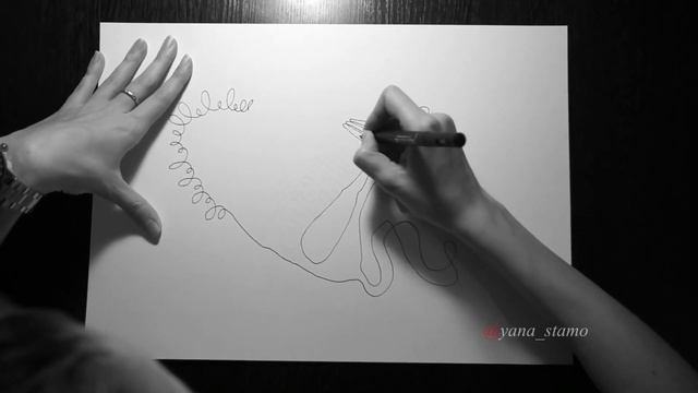 Рисунок одной линией. Как рисовать. Уроки рисования. Смотреть всем)