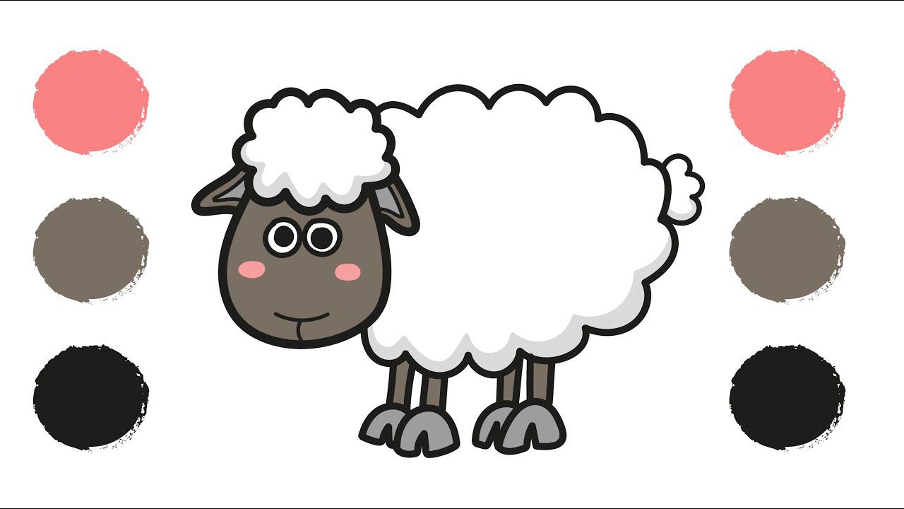 Как нарисовать ОВЕЧКУ / Раскраска ОВЕЧКА / How to draw a SHEEP / Coloring SHEEP / Краски Раскраски смотреть онлайн