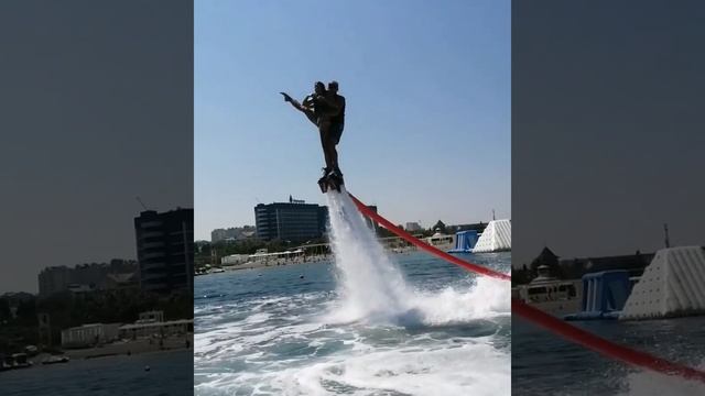 Полет в тандеме на флайборде