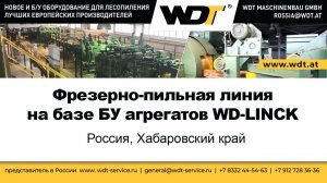 Фрезерно-пильная линия на базе БУ фрезерных и пильных агрегатов WD. WDT Maschinenbau GmbH, Австрия