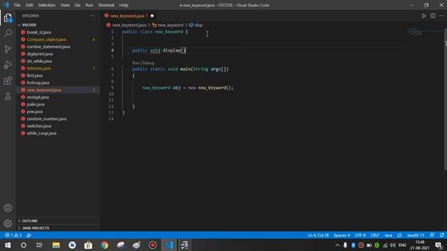 how to create object in java with example | java program for beginners in hindi
